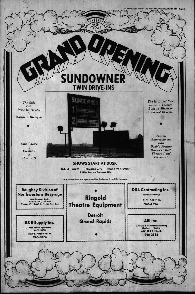 Sundowner Drive-In Theatre - Sundowner Drive In Grand Opening - May 28 1980 From Joe Perkette (newer photo)